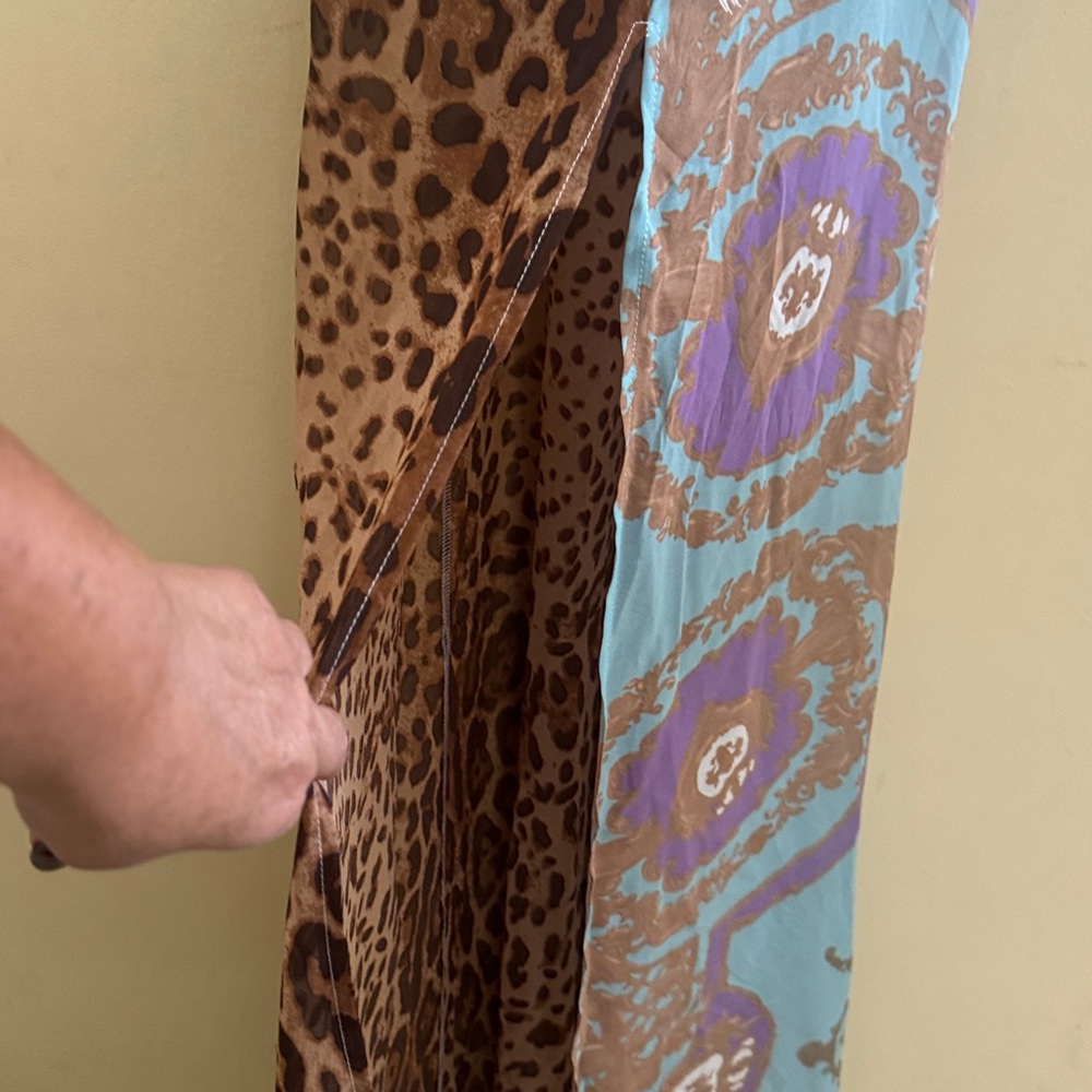 Leopard and Floral Lace Accent Skirt - Picture 9 of 12